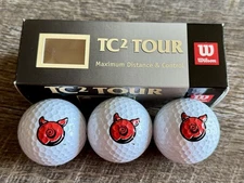AHL Rockford IceHogs Logo Wilson TC2 Tour Golf Balls Set Of 3