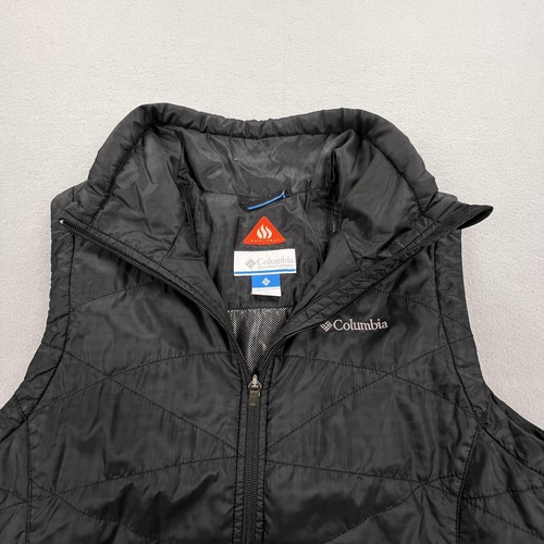 Columbia Weste Damen Large schwarz Omni-Heat isoliert gesteppt durchgehender Reißverschluss wattiert - Bild 2 von 15