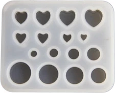 Ears Stretcher Silicone Mold DIY Ears Stretching Molds Epoxy Resin round Heart S