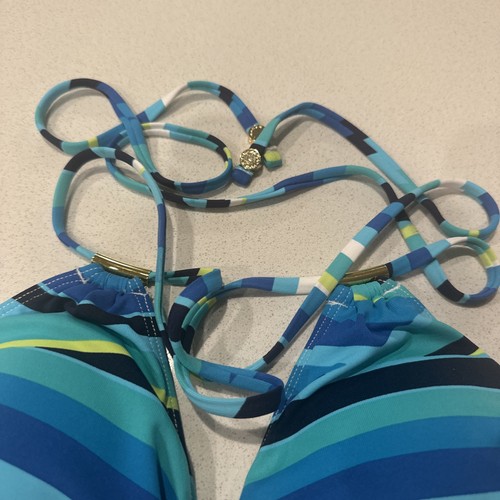 Tommy Bahama Winding Wave Bikini Set Hardware Bottoms Medium / Top Large - Picture 12 of 16