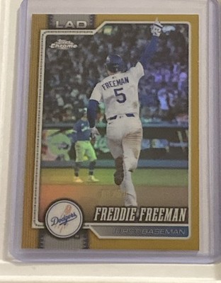 2026 Topps Chrome Freddie Freeman Image Variation Gold 5/50 Dodgers Jersey Match