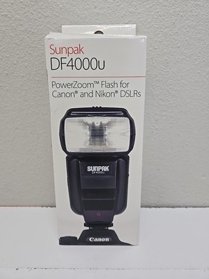 Sunpak DF4000U External Flash For Canon & Nikon Cameras DSLR *READ DESCRIPTION*