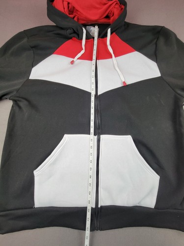Reset Men's 5XL Red/White/black Full Zip Hoodie - Picture 5 of 7