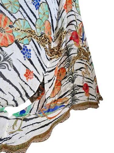 CAMILLA Cross Overlay Silk Pants Cosmic Conflict sz Medium - Picture 5 of 12