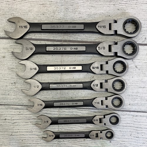 Craftsman Universal Ratcheting Flex Wrench Set 7-pc 35271 *Nice* D-AB SAE inch - Picture 7 of 11