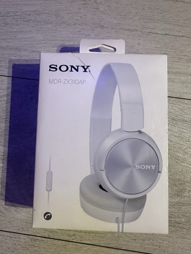 Sony MDR-ZX310AP Kabelgebundene Kopfhörer mit Mikrofon für Anrufe - Weiß