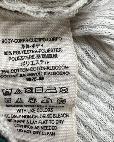 FREE PEOPLE WE THE FREE LEOPARD PRINT NEUTRAL TONE THERMAL WAFFLE KNIT TOP SZ S - Picture 5 of 10