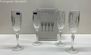 4pc Waterford Marcham Champagne Flute Set IOP