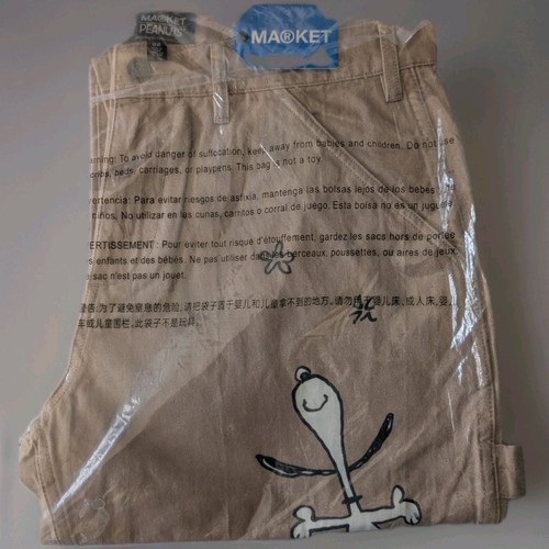Pantalones Market X Peanuts Snoopy Senior Caqui (Talla 32, Nuevos en Embalaje Original) - Imagen 15 de 17
