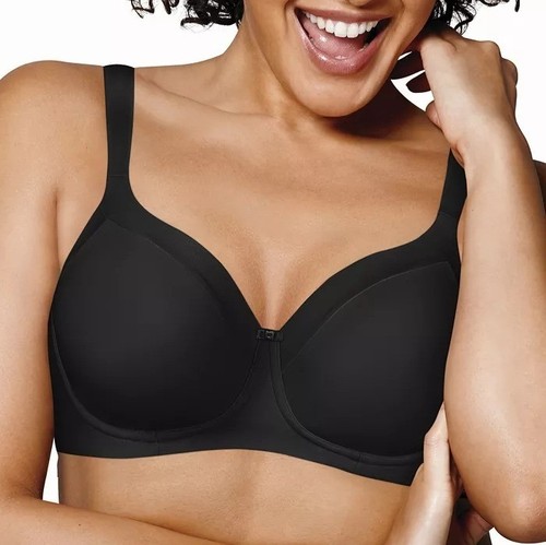 LN Playtex Secrets Balconette Vollfigur BH ohne Bügel Gr. 38DDD schwarz 4824
