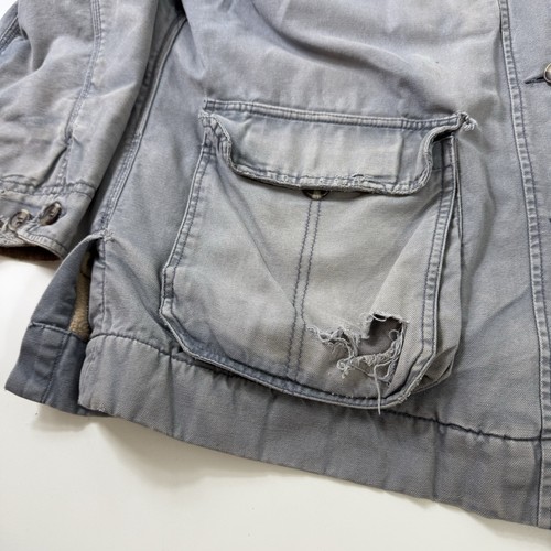 Lakin McKey Chore Mantel Herren Canvas Scheune Fleece gefüttert Workwear blau distressed XL - Bild 10 von 24