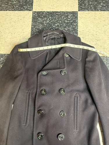 Vintage Naval Clothing Factory Jacket Navy Peacoat Wool Jacket Size Men’s 38 - Picture 7 of 9
