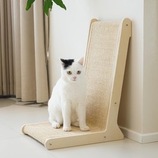 105  Sisal Cat Scratcher Sisal Scratch Pad for Indoor Cats L Shape Kitten Scr...
