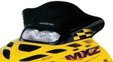 Powermadd Cobra Windshield - 13.25in. - Black/Yellow Checks Snowmobile 13225