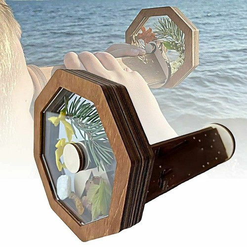 DIY Kaleidoscope Kit Classic Children Toddler Toy Wooden Kaleidoscope Toys Gifts - Picture 3 of 11