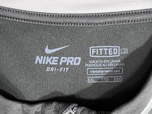 Nike Pro Gamme Hyperwarm Dri-FIT 1/4 Zip Pullover Herren Gr. XXL Fitted Grau NEU - Bild 10 von 20