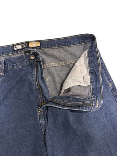 Vintage Y2K Southpole Jeans Beige Tab 38 Blau Wide Leg Skater Baggy 11’ Leg Open - Bild 9 von 14