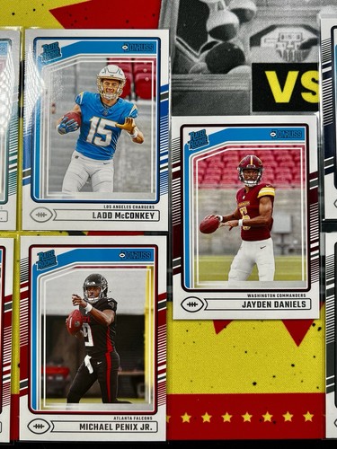 2024 Panini Donruss Football Rated Rookie 13-TOP ROOKIES LOT Daniels, Nix, Maye - Picture 4 of 11