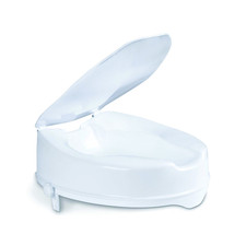 Mopedia Réhausse de WC avec butées et couvercle h 10cm Blanc