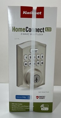 KWIKSET Home Connect 620 Z-Wave Plus Smart Lock SATIN NICKEL 98935-001 - NEW