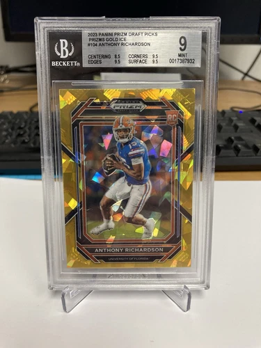 2023 Panini Prizm Draft Picks - Anthony Richardson #104 Gold Ice Prizm (RC)