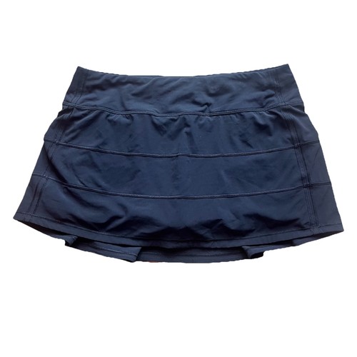 Damen-Tennisrock Lululemon schwarz Pace Rival plissiert sportlich Größe 8 Pickleball