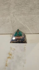 Crystal Pyramid Amethyst, Green Aventurine, Orgonite for Meditation and Balance