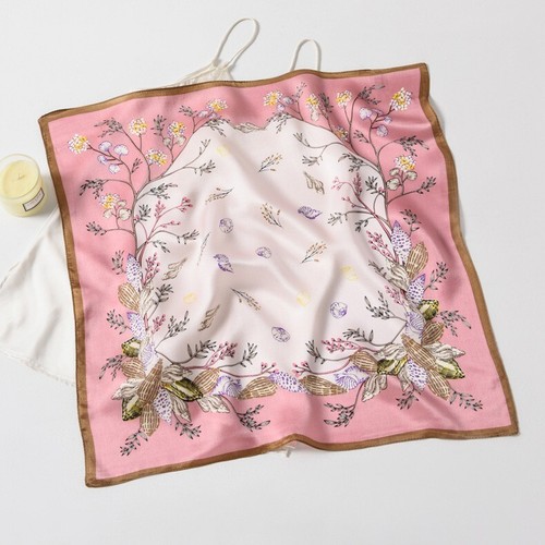 100% Mulberry Silk Scarves Graffiti Square Scarf Luxury Xmas Mothers Day Gifts - Picture 68 of 74