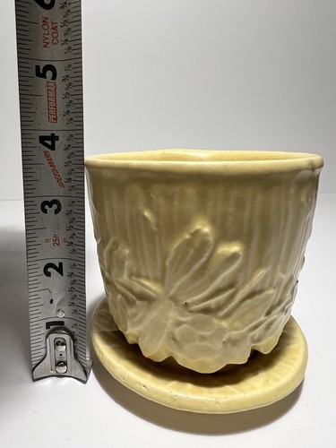 McCoy Dragonfly Yellow Flower Pot 3.5” - Picture 5 of 9