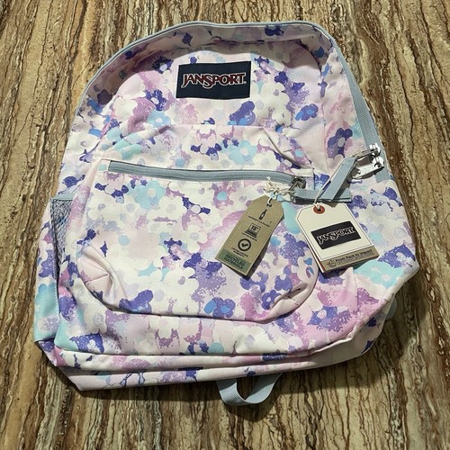 JanSport Rucksack Pastell Blumen groß 16,7" Student Reise Büchertasche - Bild 1 von 6