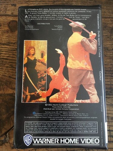 TARAS BULBA .. TONY CURTIS, YUL BRYNNER ... WARNER HOME VIDEO 1986 ...  VHS - Imagen 3 de 4
