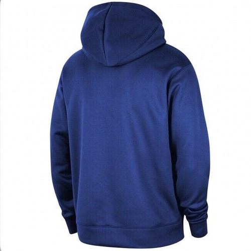 New York Knicks Nike 2024/25 Spotlight On-Court Practice Pullover Hoodie - Blue - Picture 6 of 6