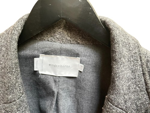 Abrigo deportivo Blazer Wings + Horns para hombre gris gris calentado extra grande - Imagen 7 de 10