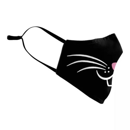 Rabbit Whiskers Face Mask Black Animal Adjustable Adult US Seller Fast Ship - Picture 6 of 10