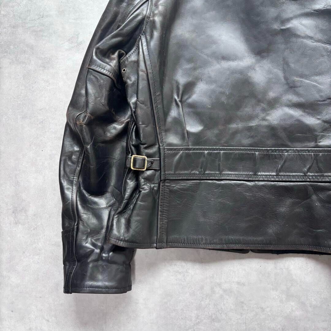 Vintage AERO LEATHERS AA52 Half Belt Jacket, Size 38 Japan Vintage AERO LEATHERS AA52 Half Belt Jacket, Size 38 Japan