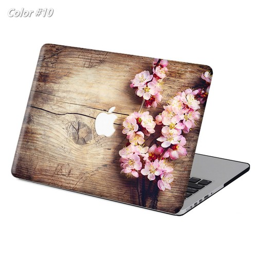 Funda rígida de goma con patrón de madera KB para Macbook Pro Air 11 12 13 14 15 16 - Imagen 20 de 28