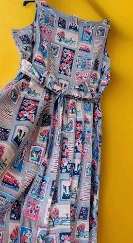 Size 16 BNWT Cath kidston Vintage Style Beautiful Badger Tea Dress - Picture 2 of 21