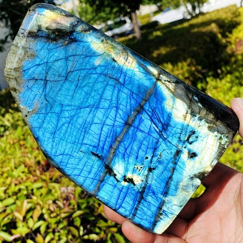 4.18LB Top natural Labrador flash moonstone quartz crystal mineral specimen - Foto 3 di 13