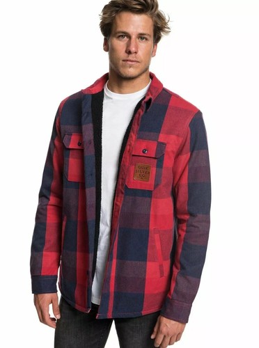 QuikSilver Men's Miho Stones GARNET SHERPA Long Sleeve Over Shirt Size M - Picture 10 of 16