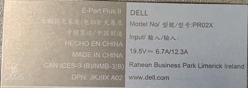 Dell PR02X E-Port Plus II Port Replicator *Used* CN-035RXK-12961-71P-2219-A00 - Picture 7 of 7