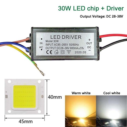 High Power Supply Transformer COB Bulb LED Chip + Driver 100W 50W 30W 20W 10W - Picture 20 of 64