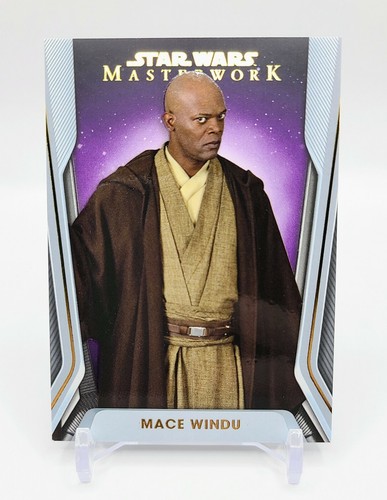 2021 Topps Star Wars Masterwork Purple Base Parallel MACE WINDU #32/50 - Picture 1 of 2
