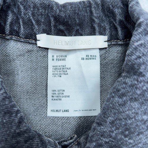 Helmut Lang Denim Jacket Women Medium Mens XS 33" Long Button Up Jean Coat Italy - Picture 9 of 11