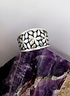 Retired James Avery Wide Flower Blossom Tapering Band Ring Size 6.5