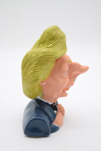 Figura busto de goma de juguete chirrido imagen escupidora de tilo de Margaret Thatcher Linden 1989 - Imagen 4 de 5