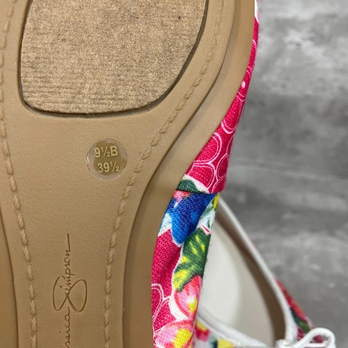 Jessica Simpson Square Toe Slip On Floral Fabric Ballet Flats Women's 9.5 B - Picture 14 of 16