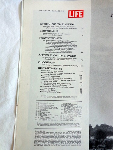 Life Magazine October 26 1962 Human Body Great Ads and Articles See Photos - Picture 2 of 10