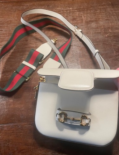 GUCCI HORSEBIT 1955 MINI-TASCHE Handtasche weiß, neuwertig - Bild 5 von 9