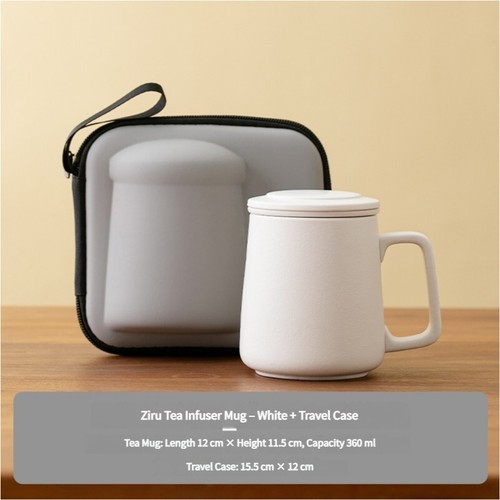 Office Ceramic Tea Cup Set with Infuser Teaware Supplies Home Office Travel Gift - Picture 12 of 26