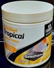 SEACHEM NUTRIDIET®  TROPICAL FLAKES PROBIOTICS FORMULA AQUARIUM FISH FOOD